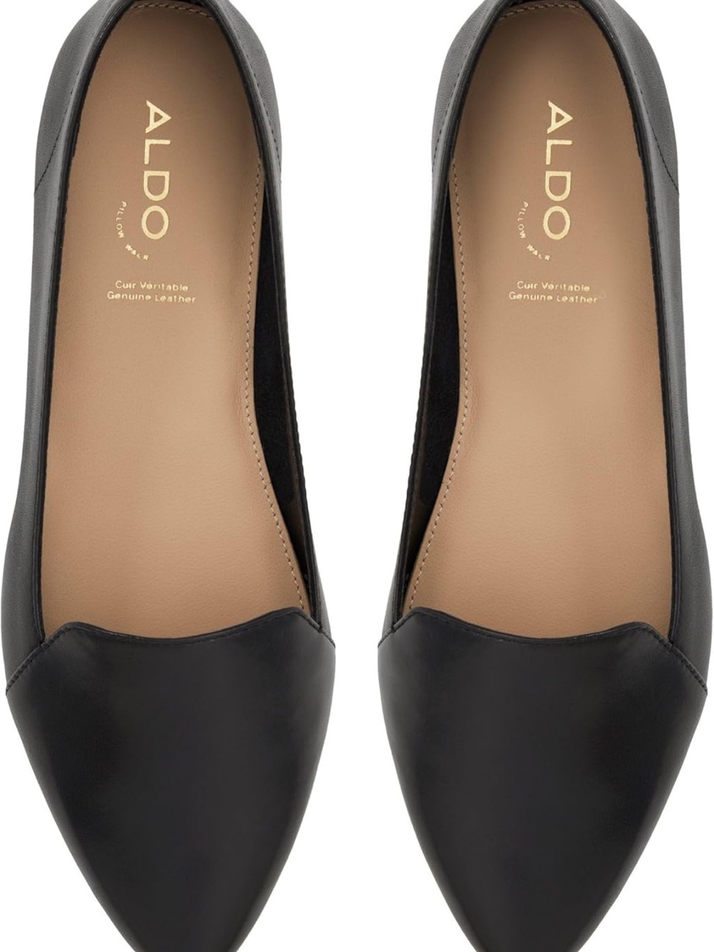 Aldos “Winifred” Black Leather Pointed Slip-On Loafers size 6